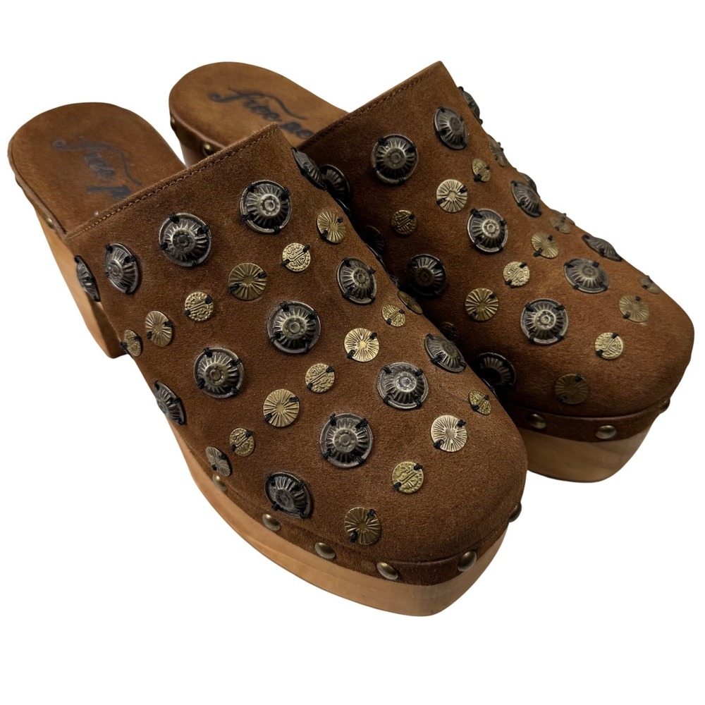Free People Tan Studded Clogs - Picture 4 of 16